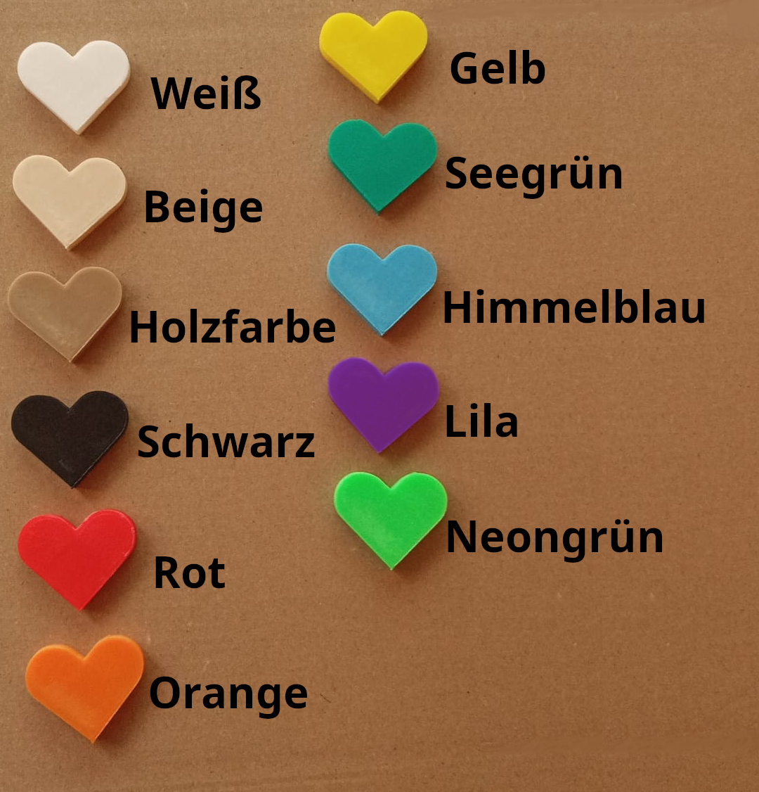 Flache 3D-Deko-Elemente – Herz, Halbmond, Stern & Sonne – Bild 6