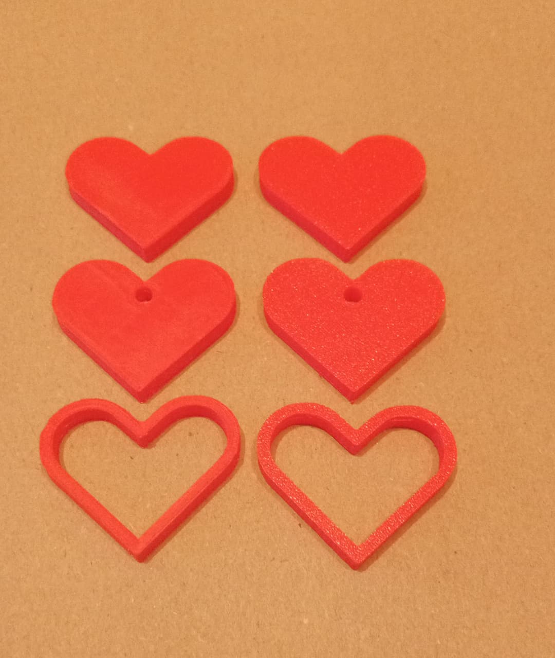 Flache 3D-Deko-Elemente – Herz, Halbmond, Stern & Sonne