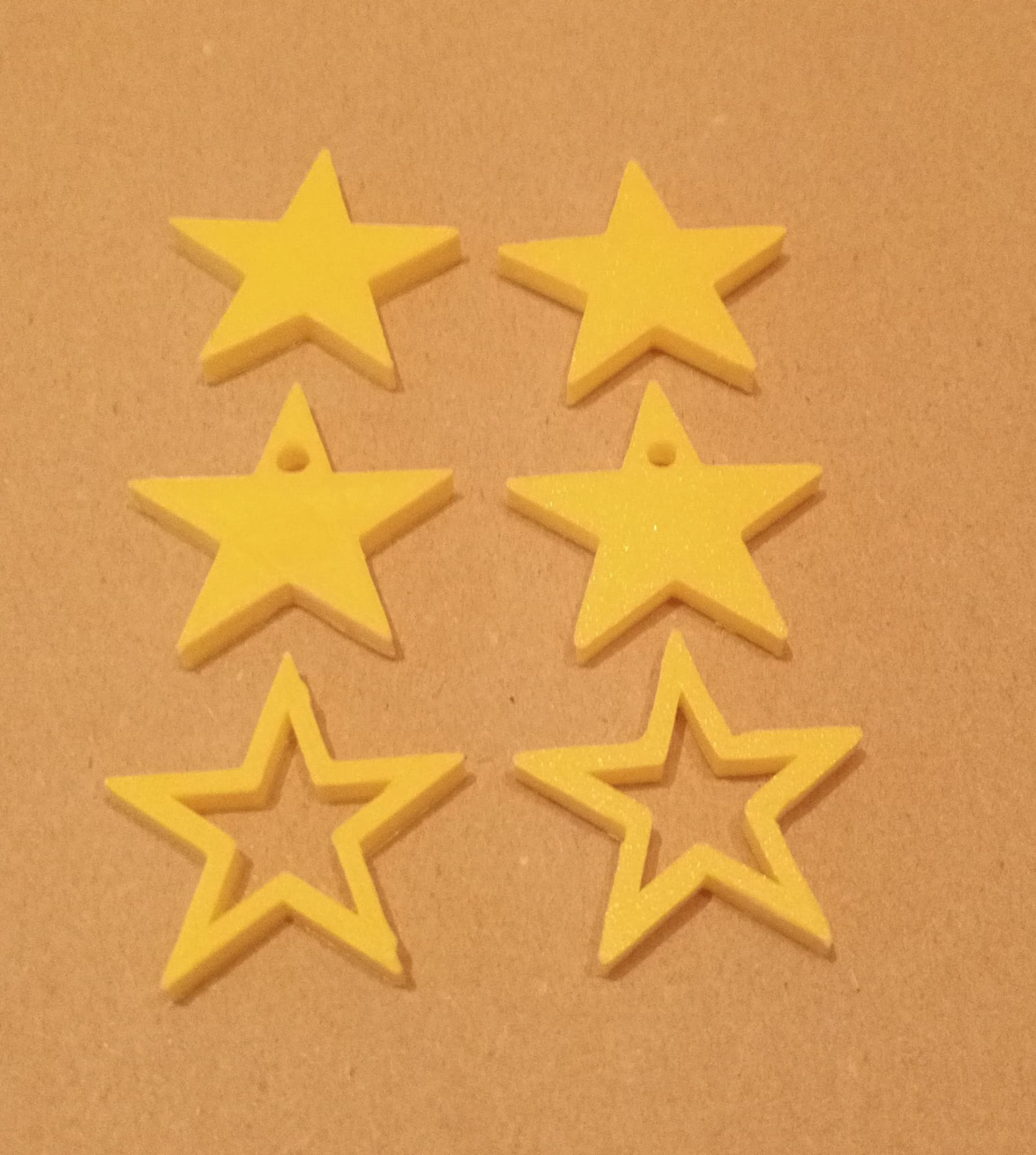 Flache 3D-Deko-Elemente – Herz, Halbmond, Stern & Sonne – Bild 4